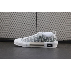 디올 B23 로우 오블리크 캔버스 화이트 & 블랙