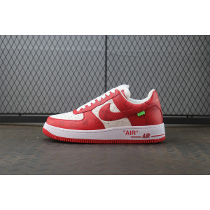 [GD공장]루이비통 x 나이키 에어포스 1 로우 바이 버질 아블로 화이트 코멧 레드