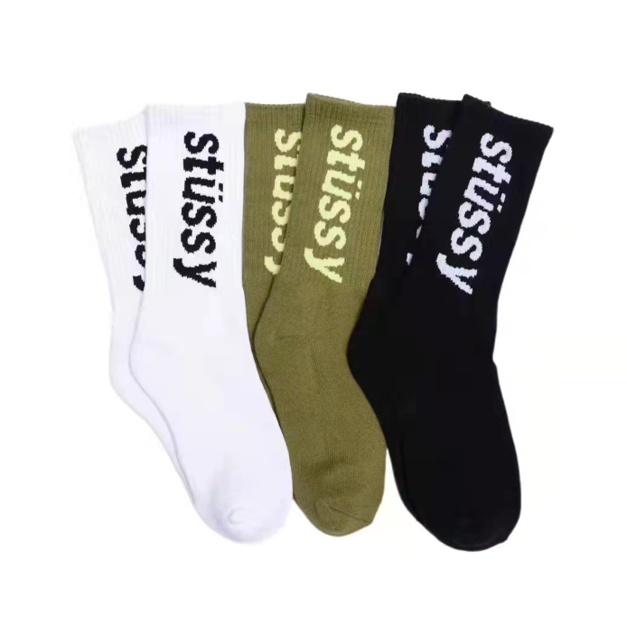 스투시 헬베티카 자카드 크루 삭스(3SET)