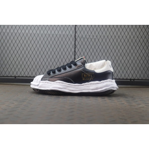 메종 미하라 야스히로 블레이키 OG 솔 레더 로우탑 스니커즈 블랙