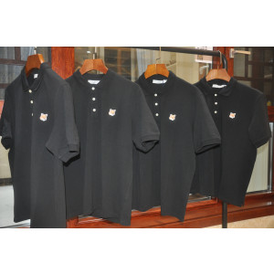 메종 키츠네 카라 반팔 티셔츠