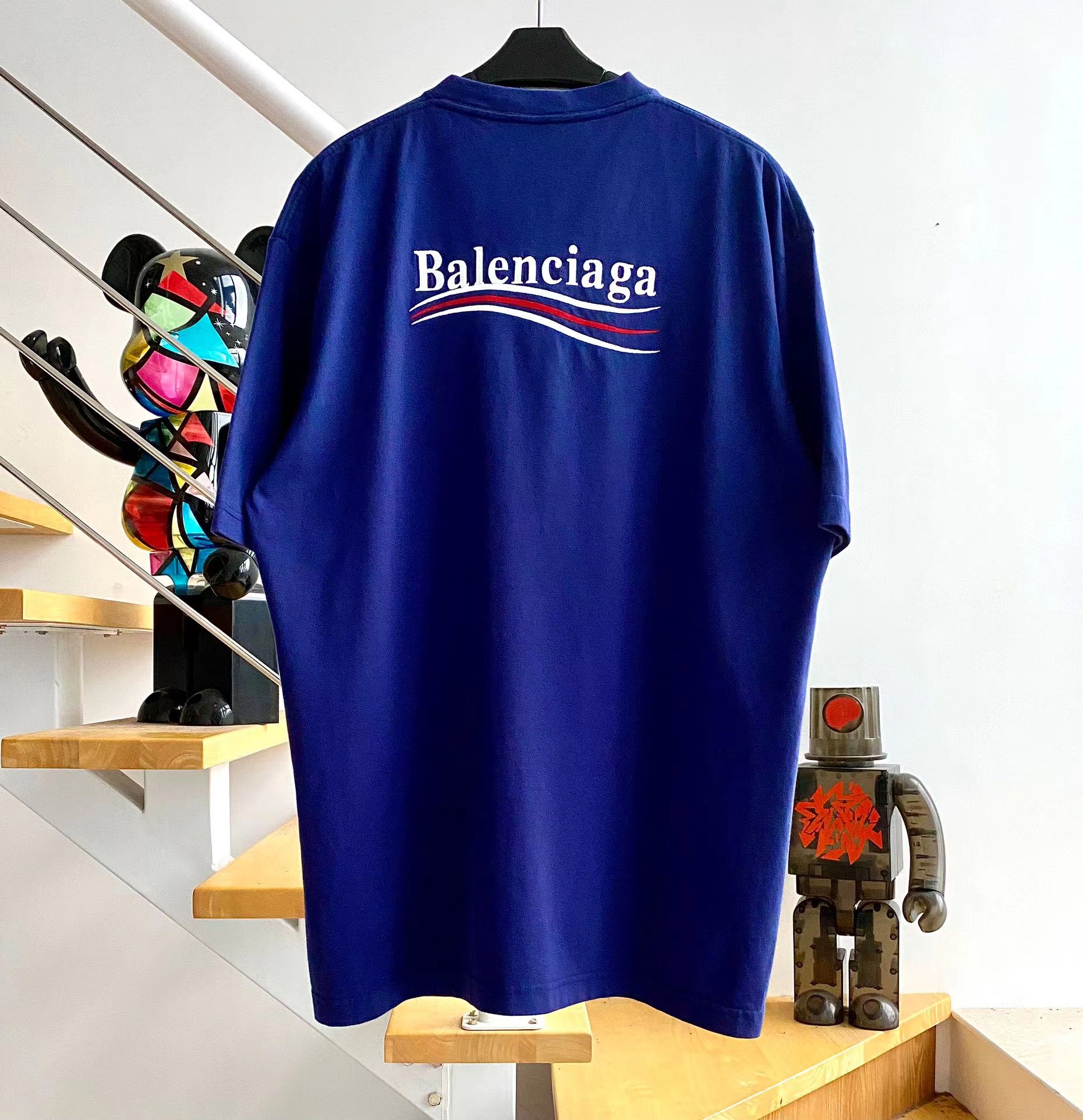 발렌시아가 웨이브로고 반팔티