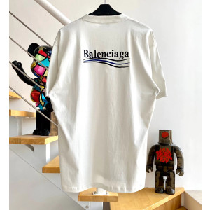 발렌시아가 웨이브로고 반팔티