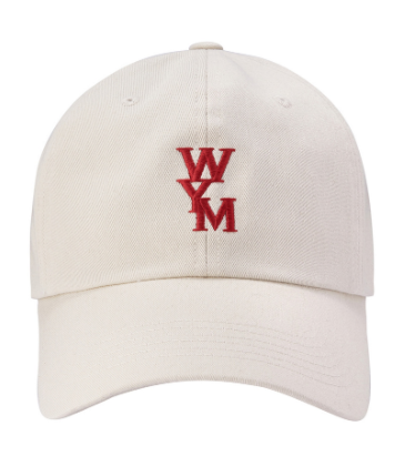 우영미 22SS 로고 볼캡 레드 로고 아이보리