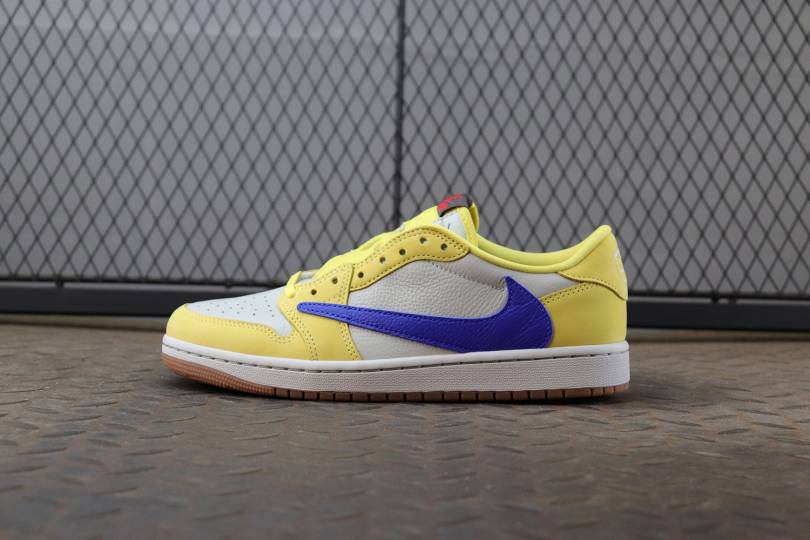 [PK공장](W) 조던 1 x 트래비스 스캇 레트로 로우 OG SP 카나리 레이서 블루